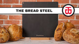 Various shots of the Bread Steel being used by a baker are shown, text overlay states “The Bread Steel. Lightweight, only 1/10 inch. Easy to handle, heats quickly. Creates the perfect temperature for baking bread.” Several loaves of bread are shown being lifted by a Bread Peel off of the Bread Steel in quick succession. Onscreen text states “no more burnt bottoms,” while the bottom of a few loaves of bread that matches the rest of the crust are shown. Text states “Bake better with Brod & Taylor.”