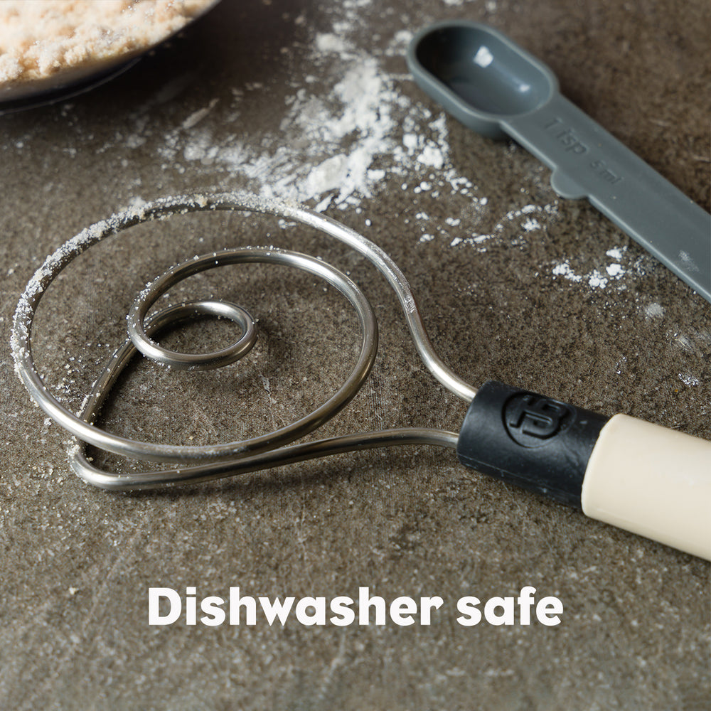 Dough whisk, dishwasher safe
